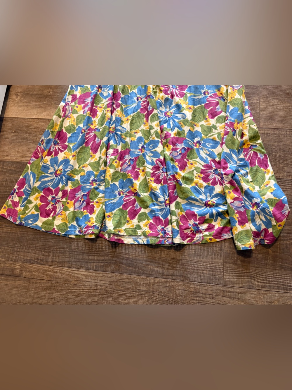 Chaps Floral Lightweight Maxi Dress Flutter Bow Tie Sleeves Flowy Skirt - Picture 4 of 9
